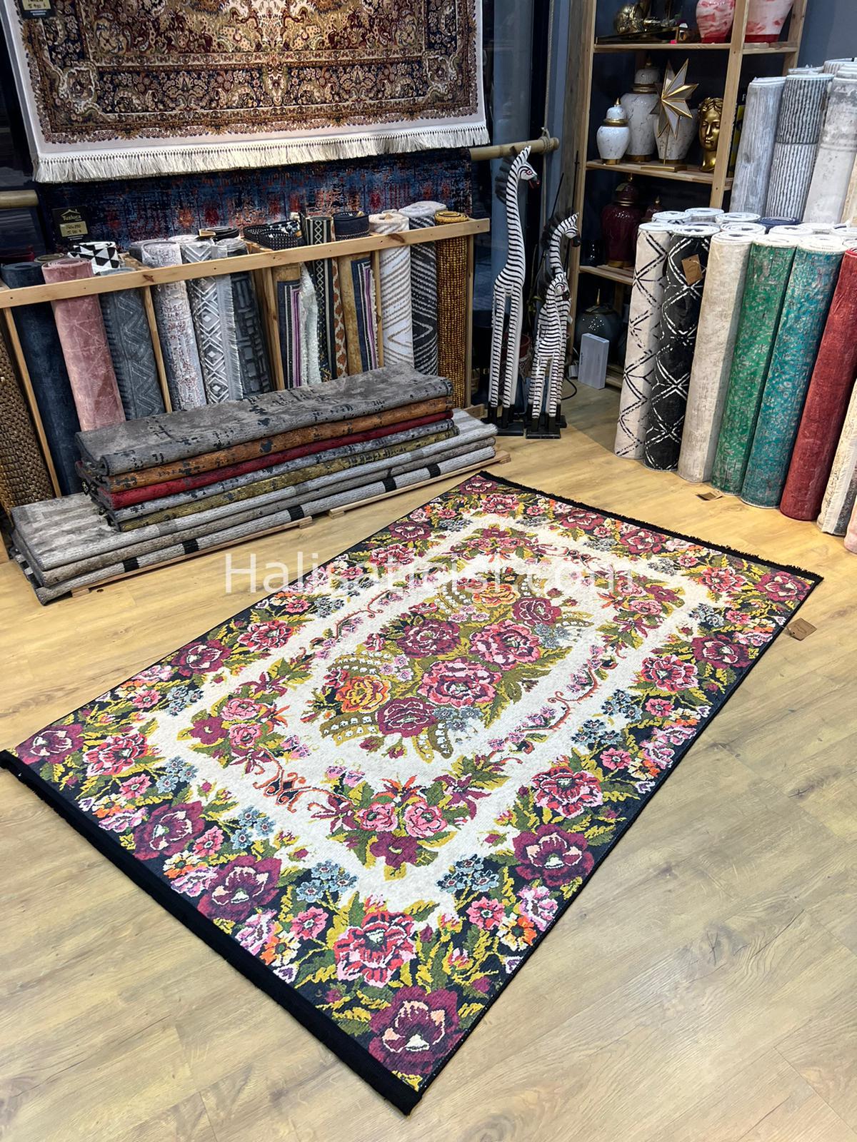 Salerno Çamaşır Makinesinde Yıkanabilir Kilim Halı HS1014