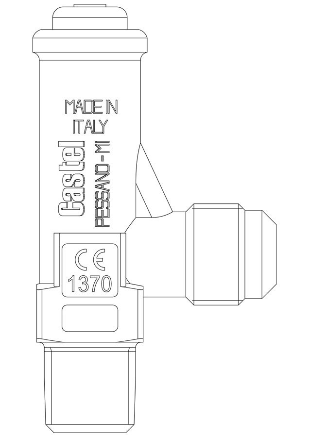 CASTEL SAFETY VALF 3/8 - 1/2 (30 BAR)