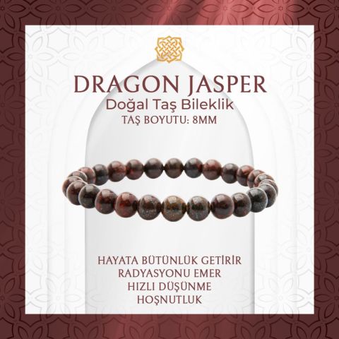 Dragon Jasper 8mm Doğal Taş Bileklik