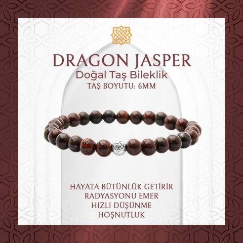 Dragon Jasper 6mm Doğal Taş Bileklik