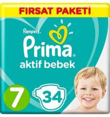 PRİMA  AKTİF BEBEK FIRSAT PAKETİ  7 BEDEN 34 LÜ *4