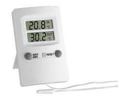 Problu Dijital İç-Dış Termometresi, Maksimum-Minimum Fonksiyonlu TFA Dostmann 30.1009 TM832.1101