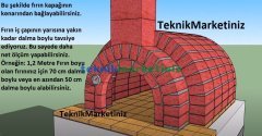 Ø100mm 500 C° 25 cm Dalma Boylu Fırın / Taş Fırın Termometresi PAKKENS