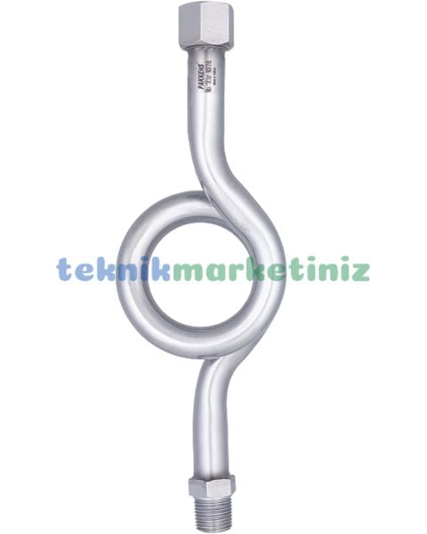 PASLANMAZ AISI-316L Akış Kırıcı Sifon O Tipi 180° Helezon G1/2'' PAKKENS