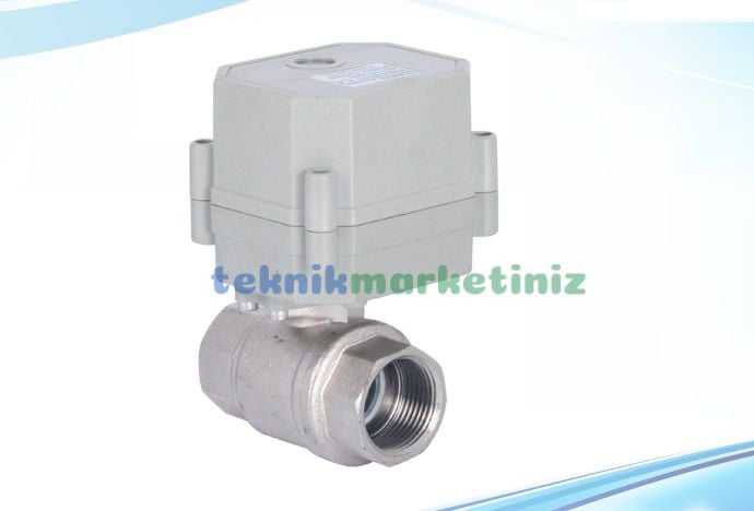 3/4'' EVM20-N2-C2 MİNİ ELEKTRİK AKTÜATÖRLÜ 2/2 YOLLU DİŞLİ MOTORLU KÜRESEL VANA