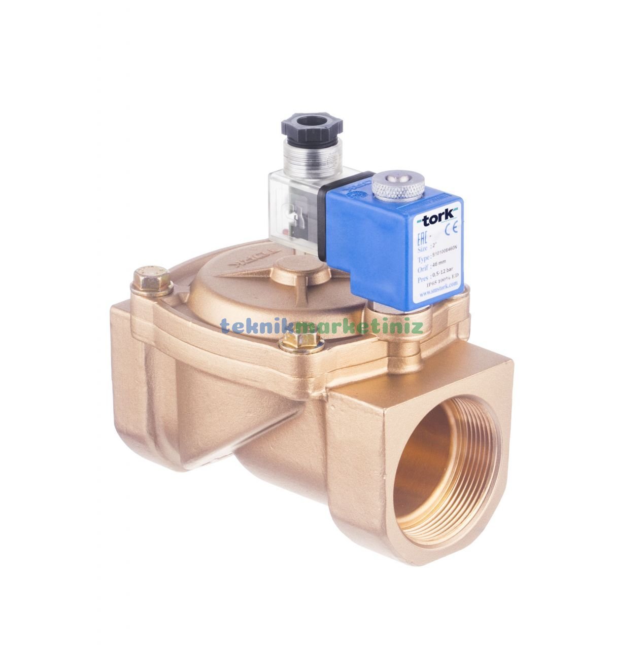 2'' Normalde Kapalı Genel Maksat Solenoid Vana TORK S1010.08.046 (0,5 - 12 BAR), (46mm Orifis)