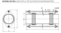 DLTKKB-100 Dilatasyon Kompansatörleri / Kaynak Boyunlu-Yivli Bağlantılı (Yanal Hareket: -/+100 mm)
