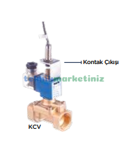 1/8'' KCV Normalde Kapalı Kontak Çıkışlı Solenoid Vana KCV.00 (0 - 6 BAR) Direkt Çekmeli, (1,8mm Orifis)
