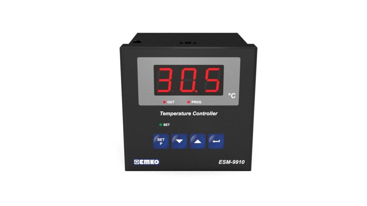 EMKO ESM-9910.5.03.0.1/00.00/2.0.0.0 Dijital ON/OFF Sıcaklık Kontrol Cihazı 0...400 °C Pt-100 girişli, 1 Röle Çıkışlı 230 Vac