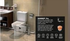 Sanibest Pro 1 Klozet+1 Lavabo+1 Duş Kabini+1 Çamaşır Makinesi Gideri Öğütücülü, Bıçaklı Foseptik Tahliye Pompası 4 Tahliye Girişli WC+3 Ünite