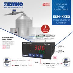 ESM-9450 Üniversal Girişli PID Smart I/O Modül Sistemli Proses Kontrol Cihazı 1x Röle Çıkışlı, RS-232 Modbus RTU Haberleşmeli