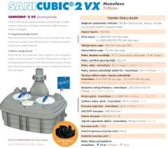Sanicubic 2 VX 2 Pompalı Trifaze Vortex Toplu Kullanım İçin Foseptik, Atık Su Tahliye İstasyonu
