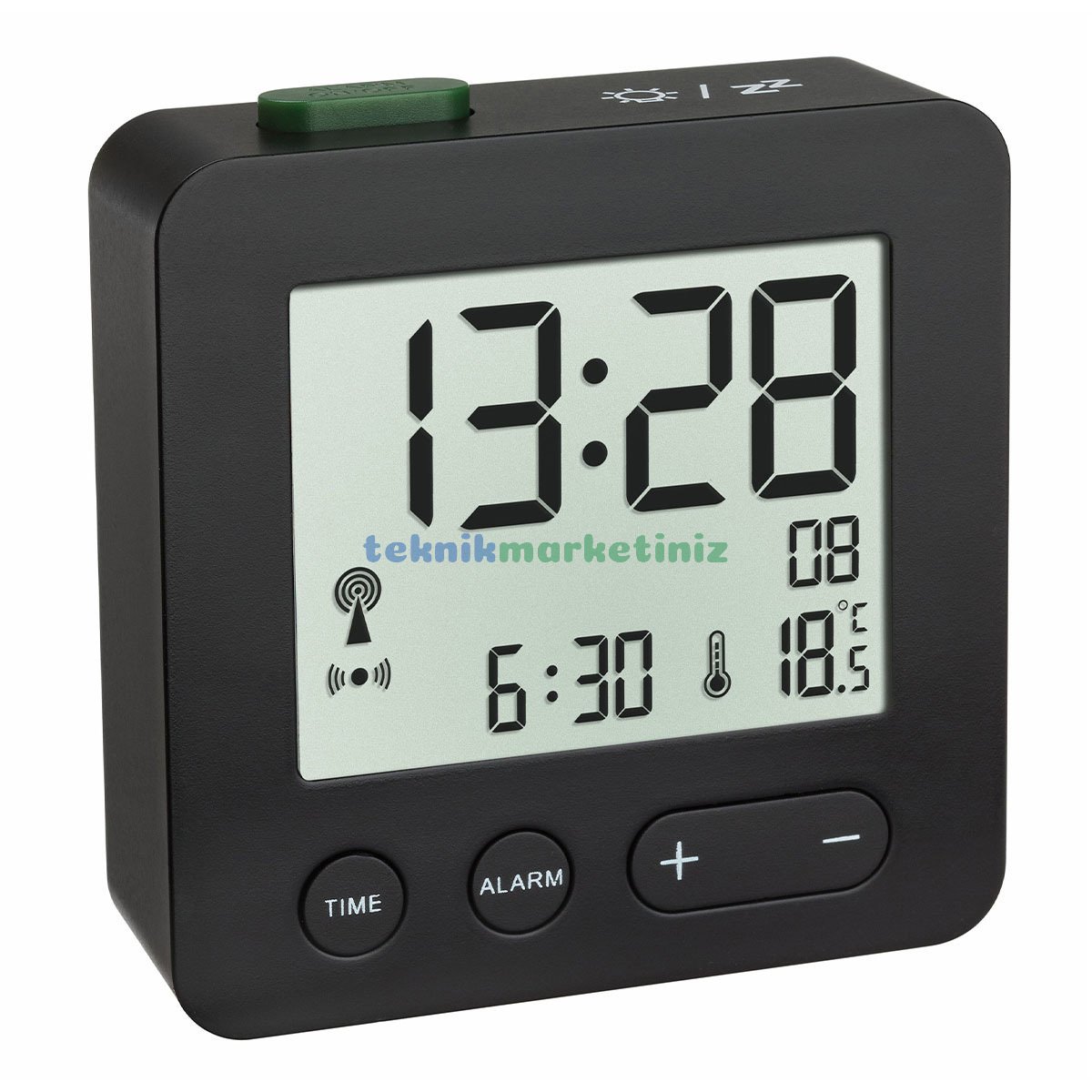 Dijital, Termometreli, Alarmlı Masa Çalar Saati TFA Dostmann 60.2545.01 TM832.2031.01