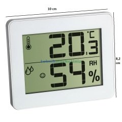Dijital Sıcaklık ve Nem Ölçer ''Slim'', Termometre-Higrometre TFA Dostmann 30.5027.02 TM832.1044.02