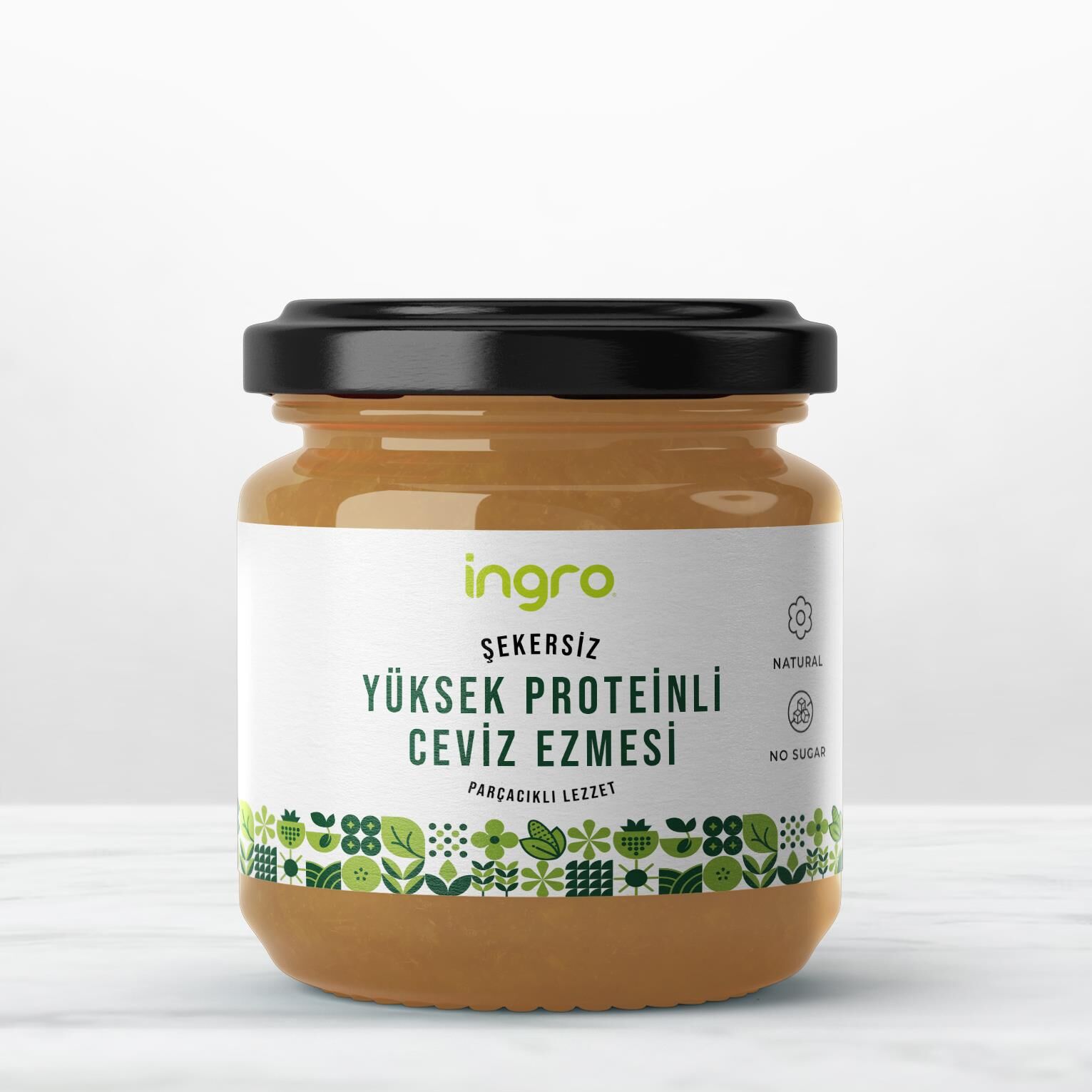 Glutensiz Yüksek Proteinli Ceviz Ezmesi (Parçacıklı Lezzet) 590 g