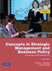 Concepts in Strategic Management & Business Policy: International Edition