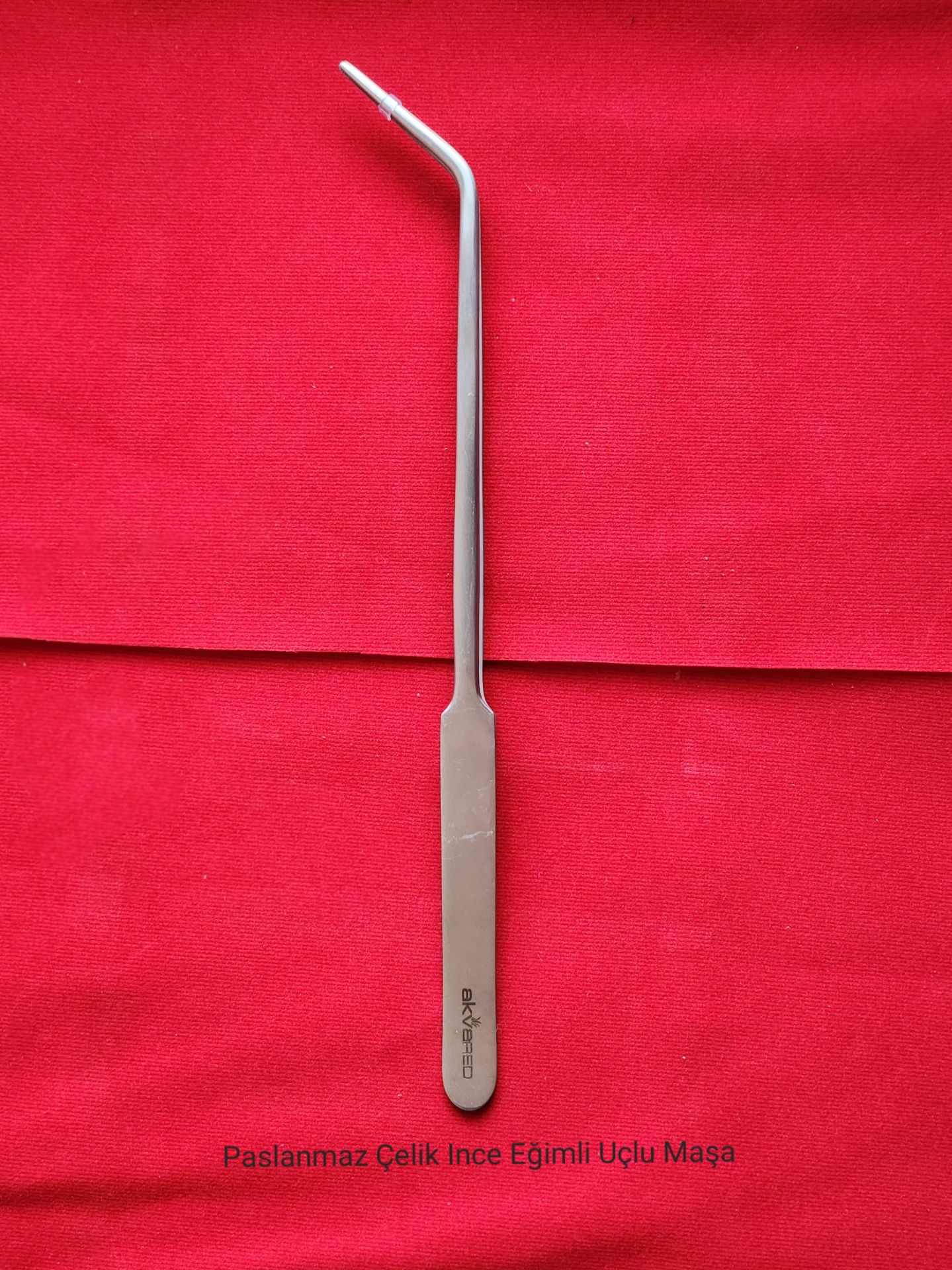 Paslanmaz Çelik İnce Eğimli Uçlu Bitki Maşası (Cımbız) - 25 cm