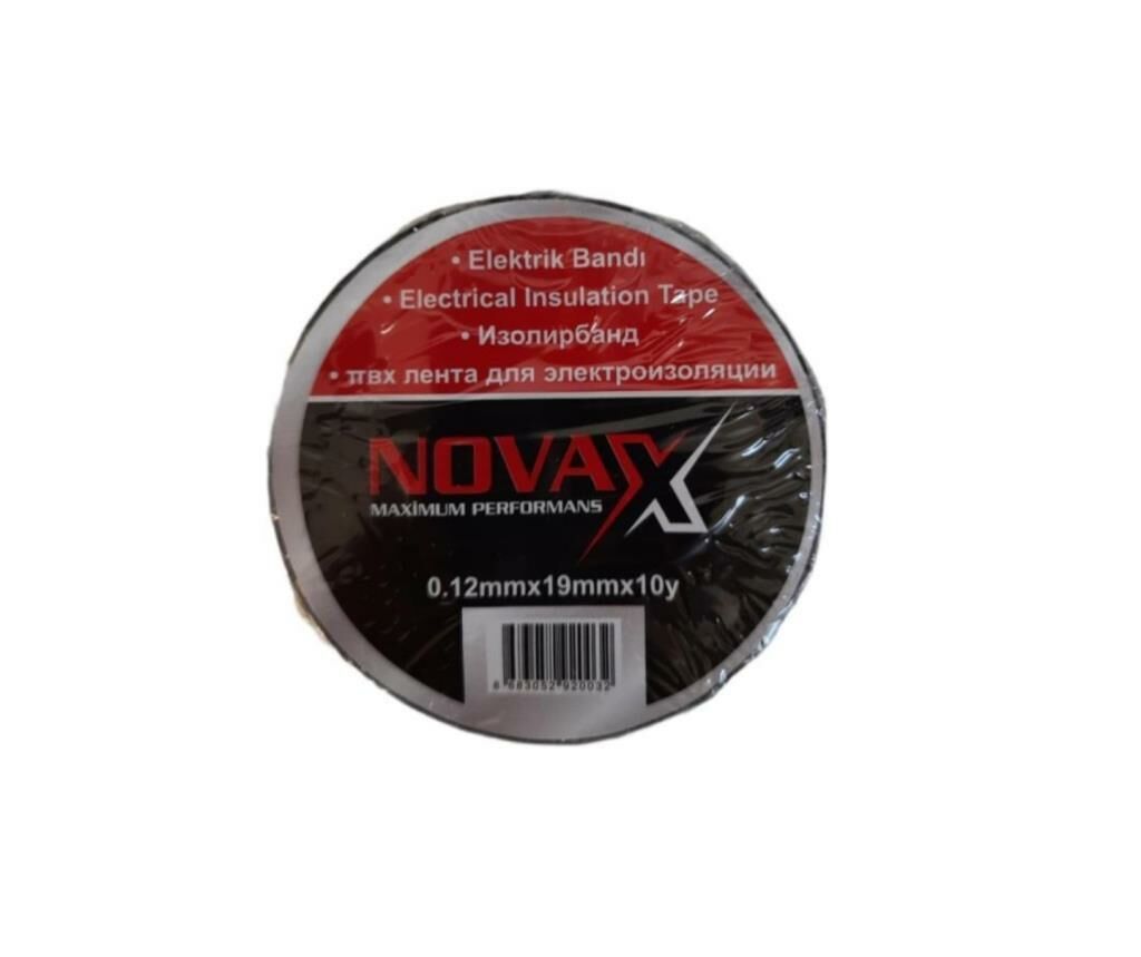 Novax İzolebant 19 mm Elektrik Bandı Siyah