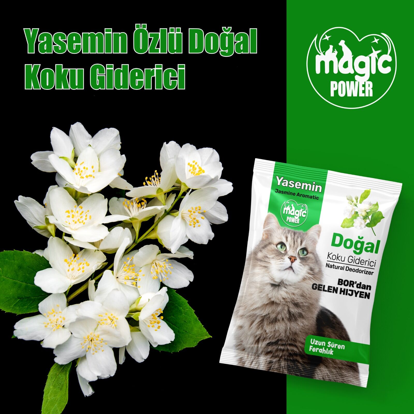 MAGİC POWER TOZ KOKU GİDERİCİ YASEMİN (15 Lİ)