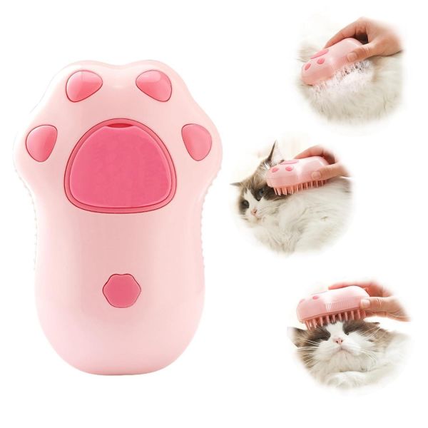 ZAMPA PEMBE KEDİ PATİSİ TASARIMLI BUHARLI KEDİ TARAĞI 7X10 CM