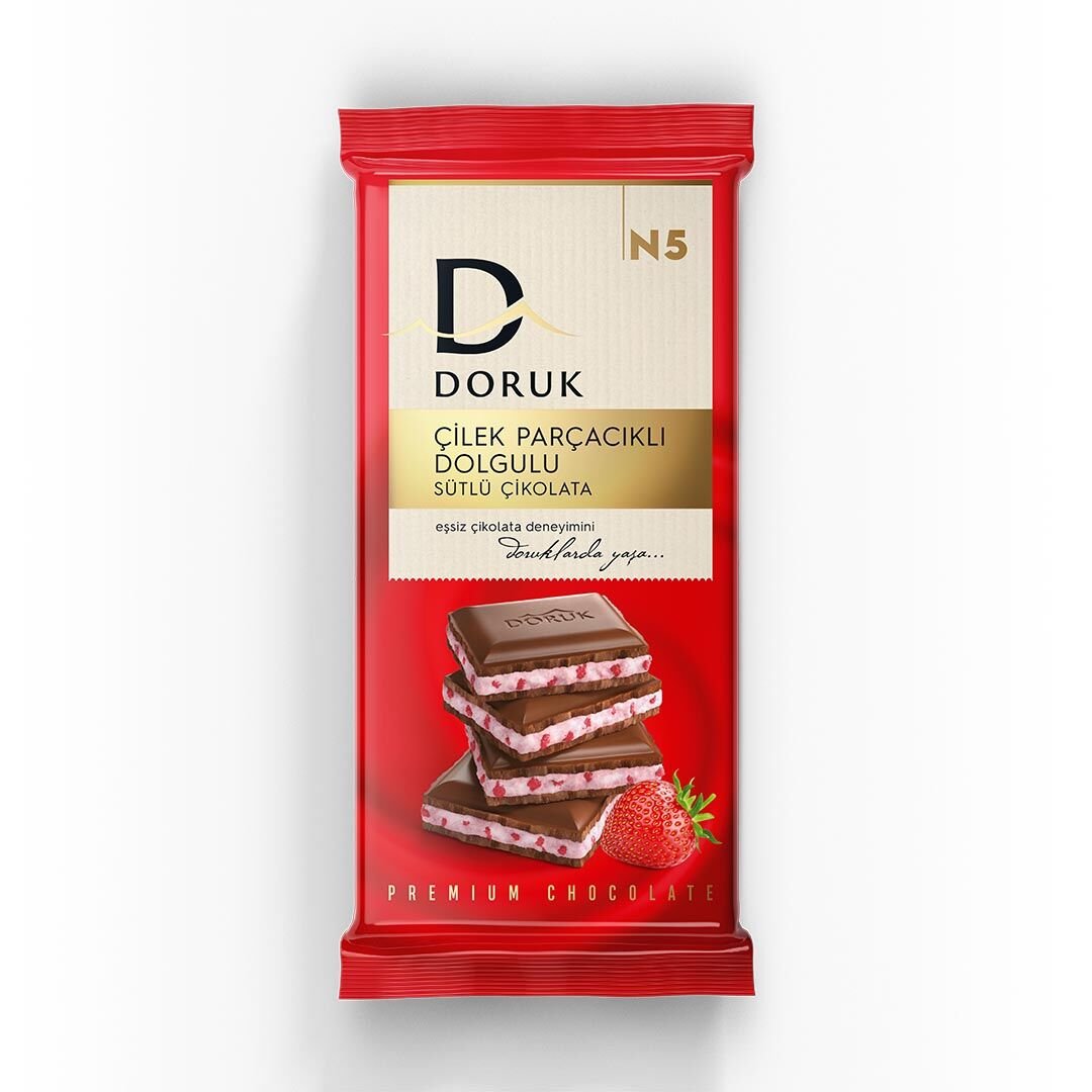 Çilek P.Dolgulu Sütlü Çikolata 90GR