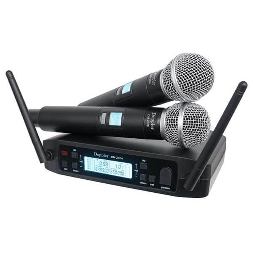 Doppler Dm232h Çiftli EL Tipi Telsiz Kablosuz Mikrofon