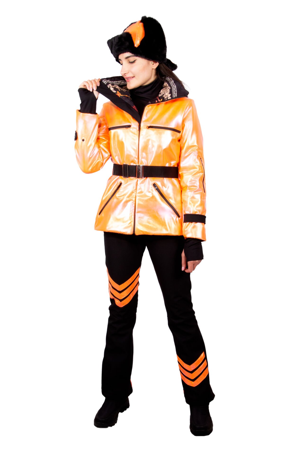SD Neon Turuncu Kayak-Snowboard Ceket Pantolon Takım