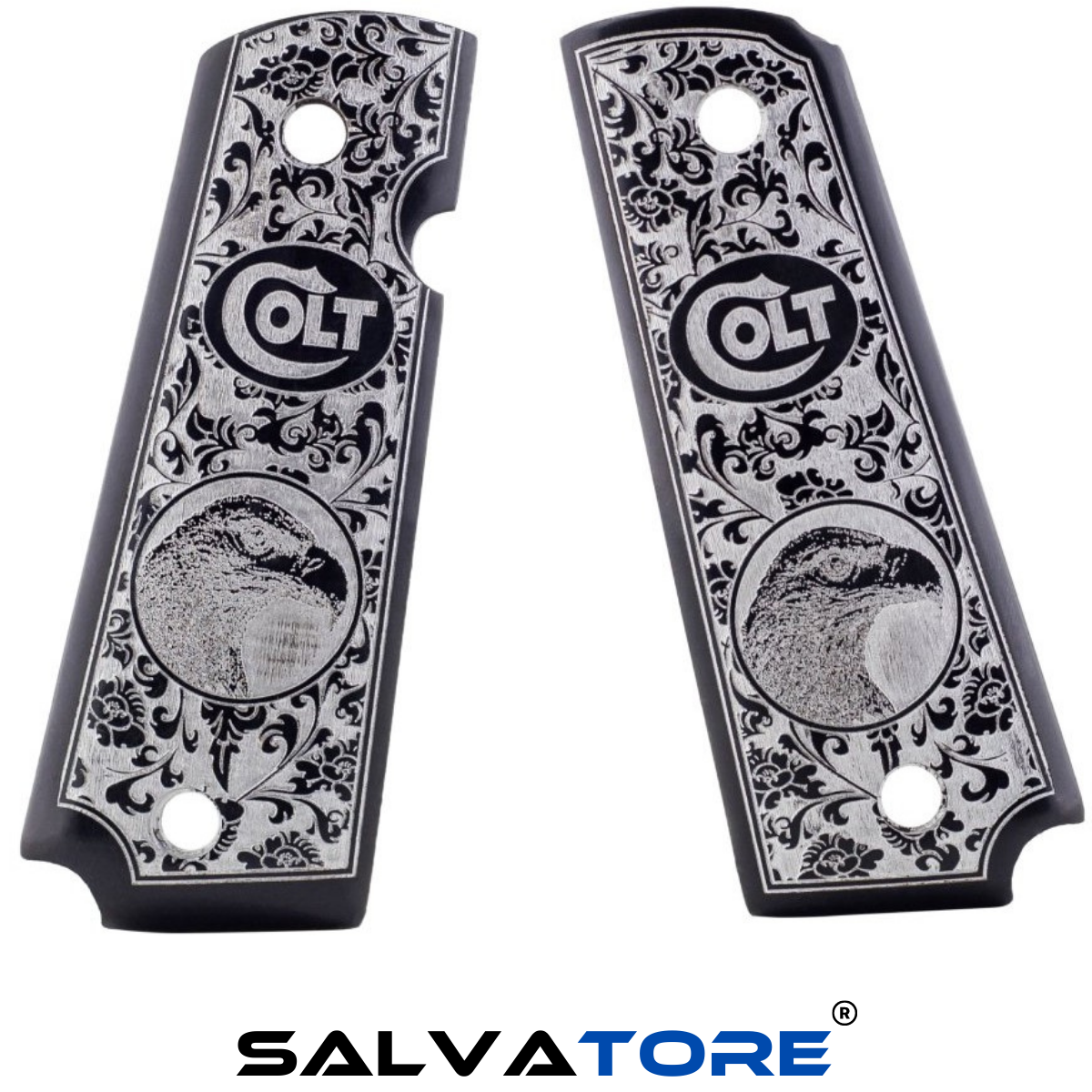 Salvatore Pistol Grips Revolver Grips For COLT 1911 Handmade Black Acrylic Gun Accessories Hunting Shooting