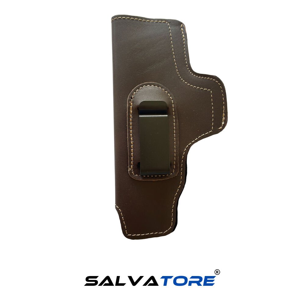 Salvatore %100 Soft Leather Inner Pistol Holster Gun Case Compatible with SAR 9 and Glock Models