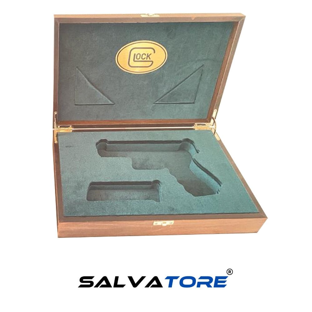 Salvatore Walnut Pistol Bag for Glock – Genuine Wood Gun Case for Secure Storage