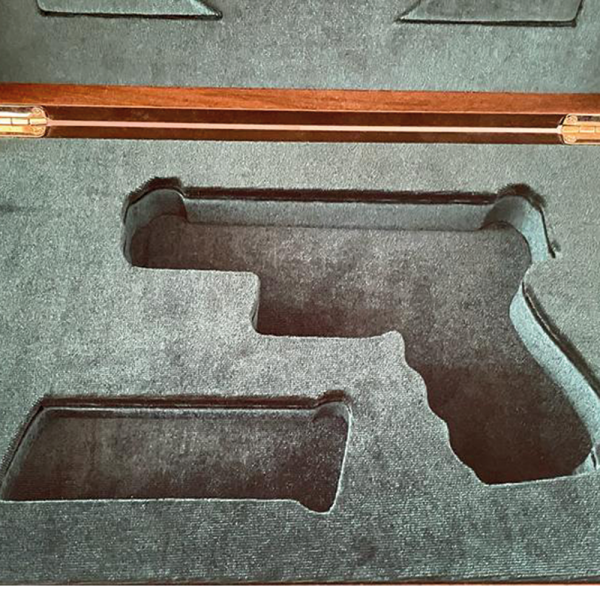 Salvatore Walnut Pistol Bag for Glock – Genuine Wood Gun Case for Secure Storage