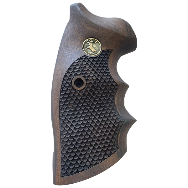 Salvatore Walnut Pistol Grips Handle Handmade With Pure Brass for Colt Python Tactical Airsoft Gun Hunting Accessoriess