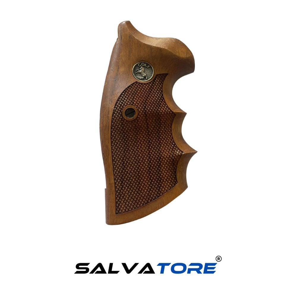 Salvatore Walnut Wood Pistol Grips Hand Handmade With Pure Brass for Colt Python Tactical Airsoft Gun Hunting Accessoriess