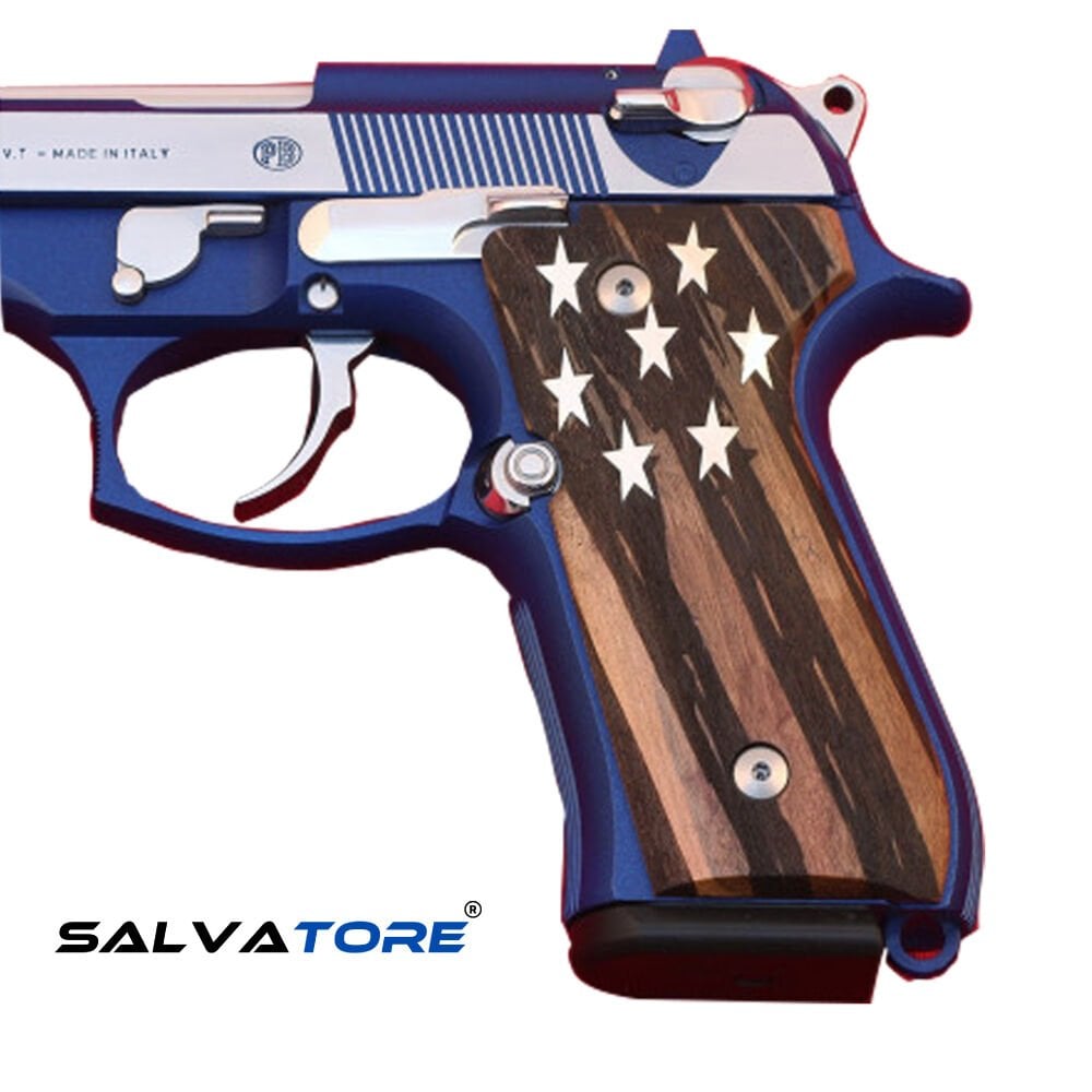 Salvatore Beretta 92/96/98/M9 Walnut Handle Grip Pure Silver Tactical Airsoft Equipment Pistol Gun Shooting Accessories