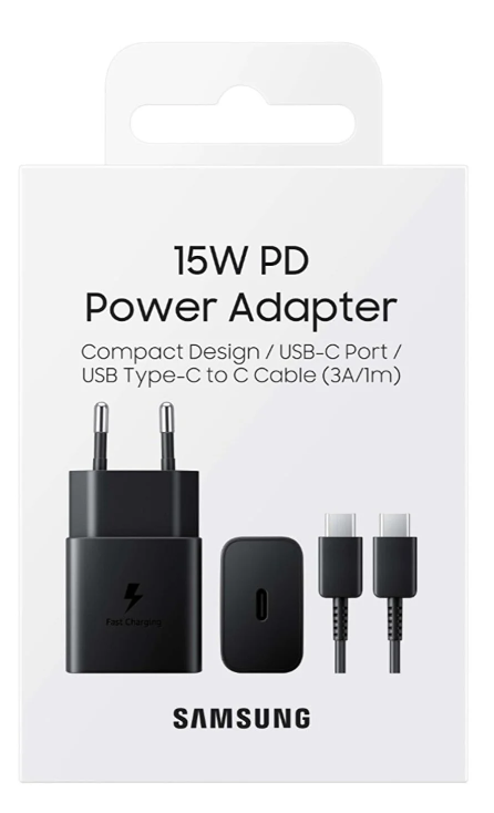 Samsung 15w Pd Şarj Cihazı Adaptör + Kablo Siyah ( Türkiye Garantili )