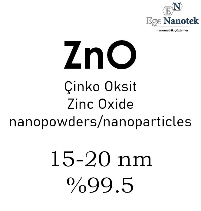 Nano Çinko Oksit Tozu 15-20 nm %99.5