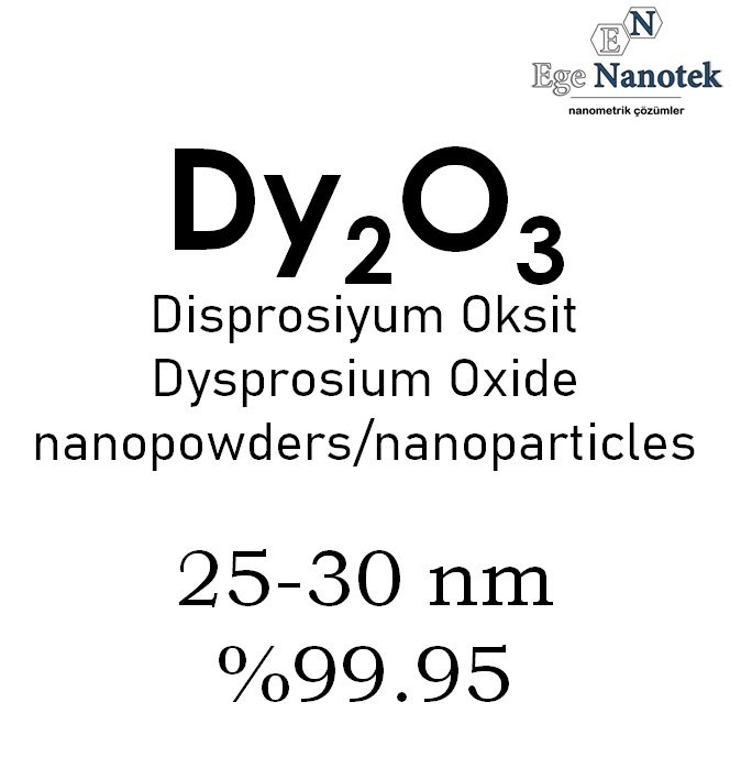 Nano Disprosiyum Oksit Tozu 25-30 nm