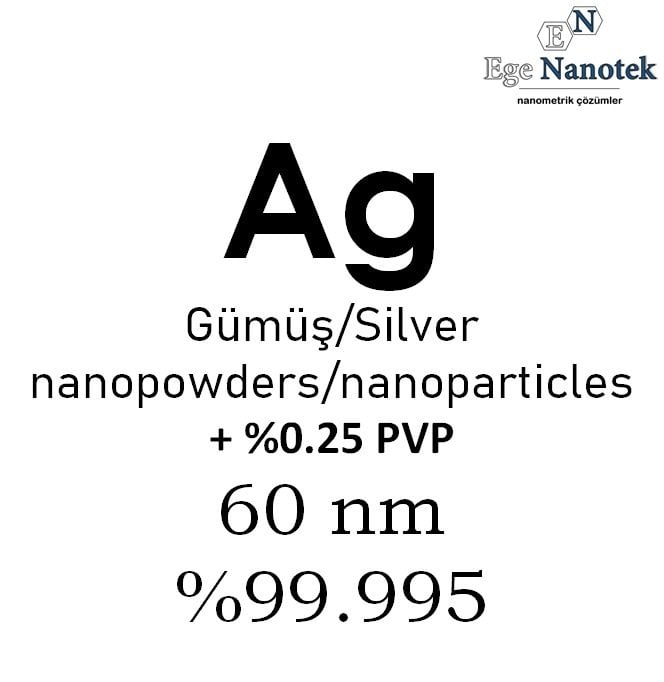Nano Gümüş Tozu 60 nm %99.995 + %0.25 PVP