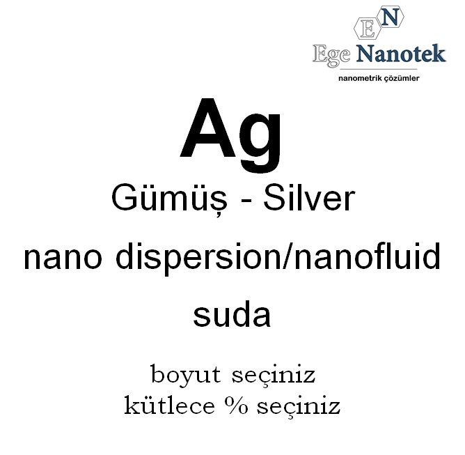 Gümüş Dispersiyonu Nano Akışkanı Nano Fluid Suda