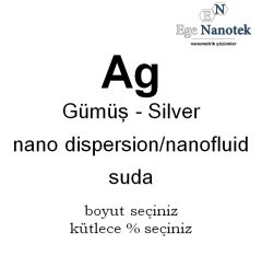 Gümüş Dispersiyonu Nano Akışkanı Nano Fluid Suda