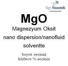 Magnezyum Oksit Nano Akışkanı Nano Fluid Solventte