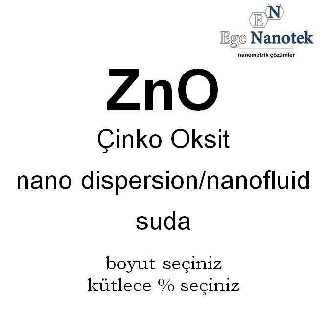 Çinko Oksit Dispersiyonu Nano Akışkanı Nano Fluid Suda