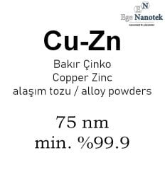 Bakır Çinko Alaşım Tozu 75 nm min. %99.9