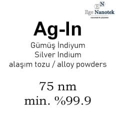 Gümüş İndiyum Alaşım Tozu 75 nm min. %99.9