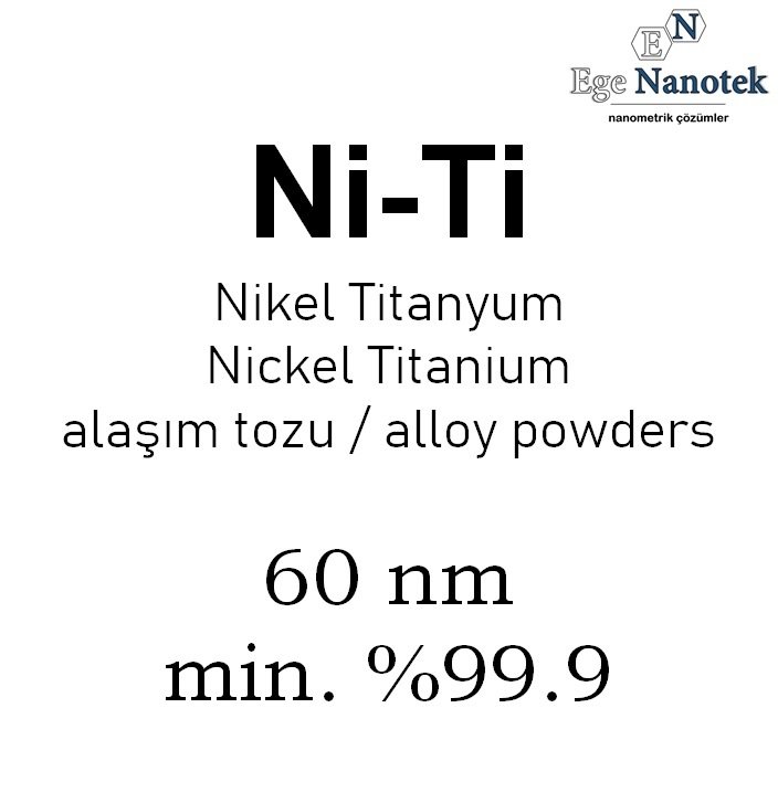 Nikel Titanyum Alaşım Tozu 60 nm min. %99.9