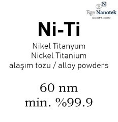 Nikel Titanyum Alaşım Tozu 60 nm min. %99.9