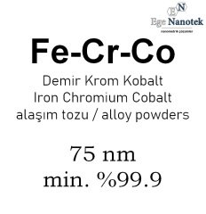 Demir Krom Kobalt Alaşım Tozu 75 nm min. %99.9