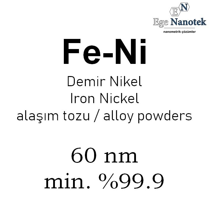 Demir Nikel Alaşım Tozu 60 nm min. %99.9