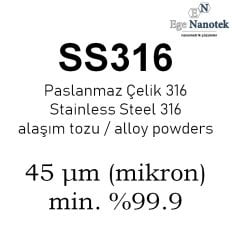 Paslanmaz Çelik 316 Tozu Stainless Steel 316 Tozu 45 mikron min. %99.9