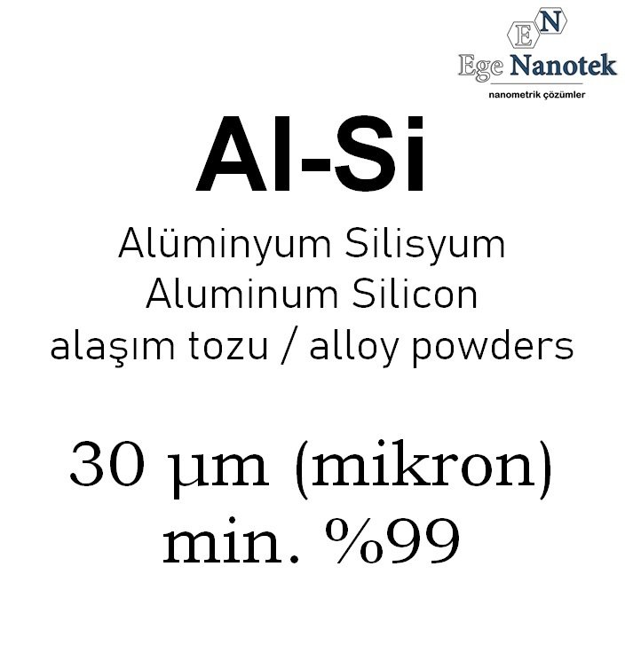 Alüminyum Silisyum Alaşım Tozu 30 mikron min. %99